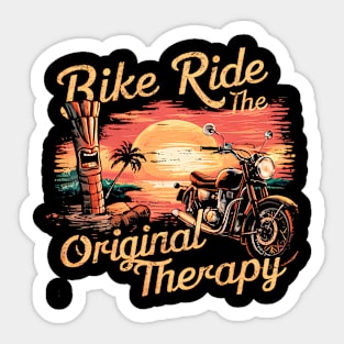 Bike Ride the original Therapy | Bike Lover gifts Sticker